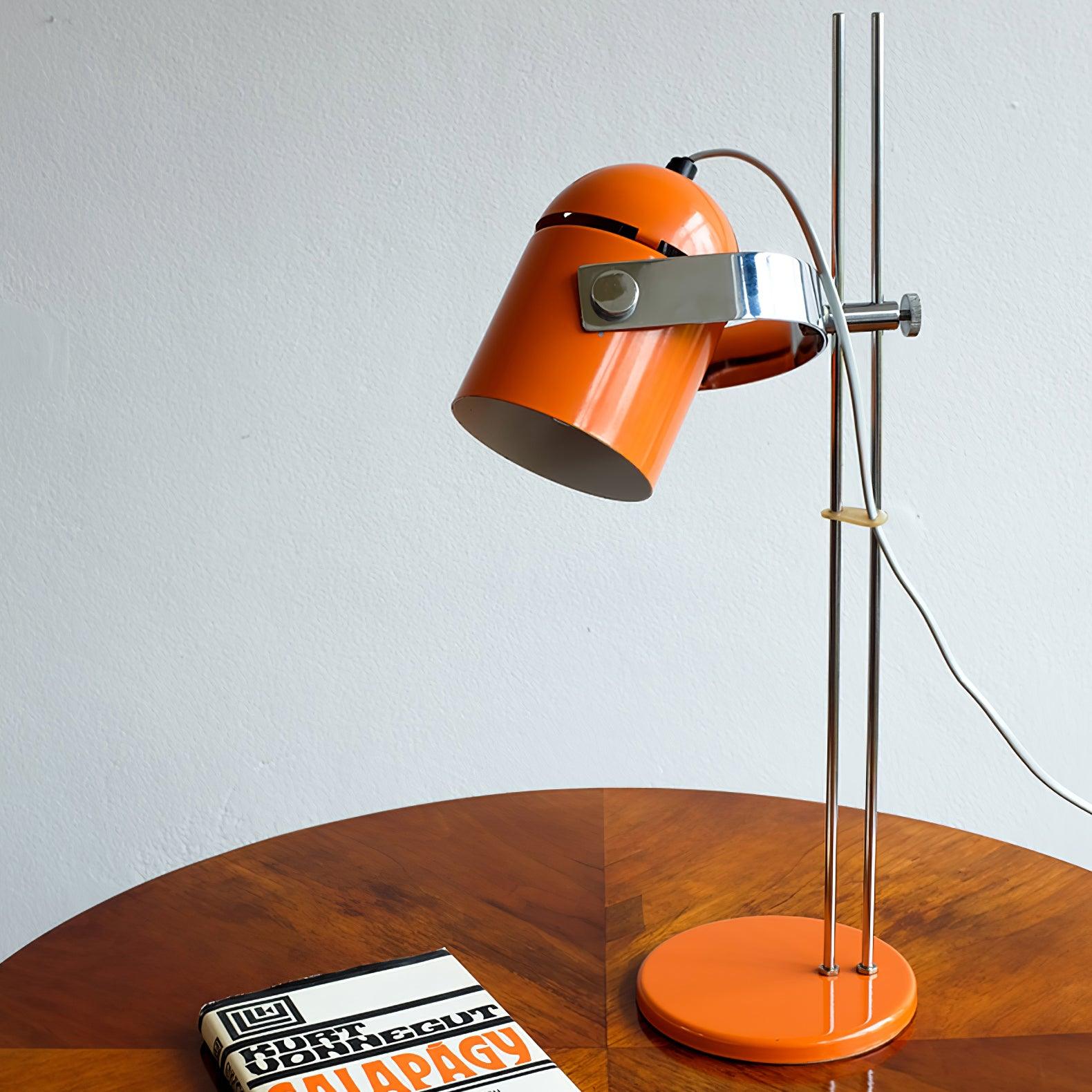 Adjustable Liftable LED Desk Lamp Height Adjustable Home Office Bedroom — Chrome Orange Green
