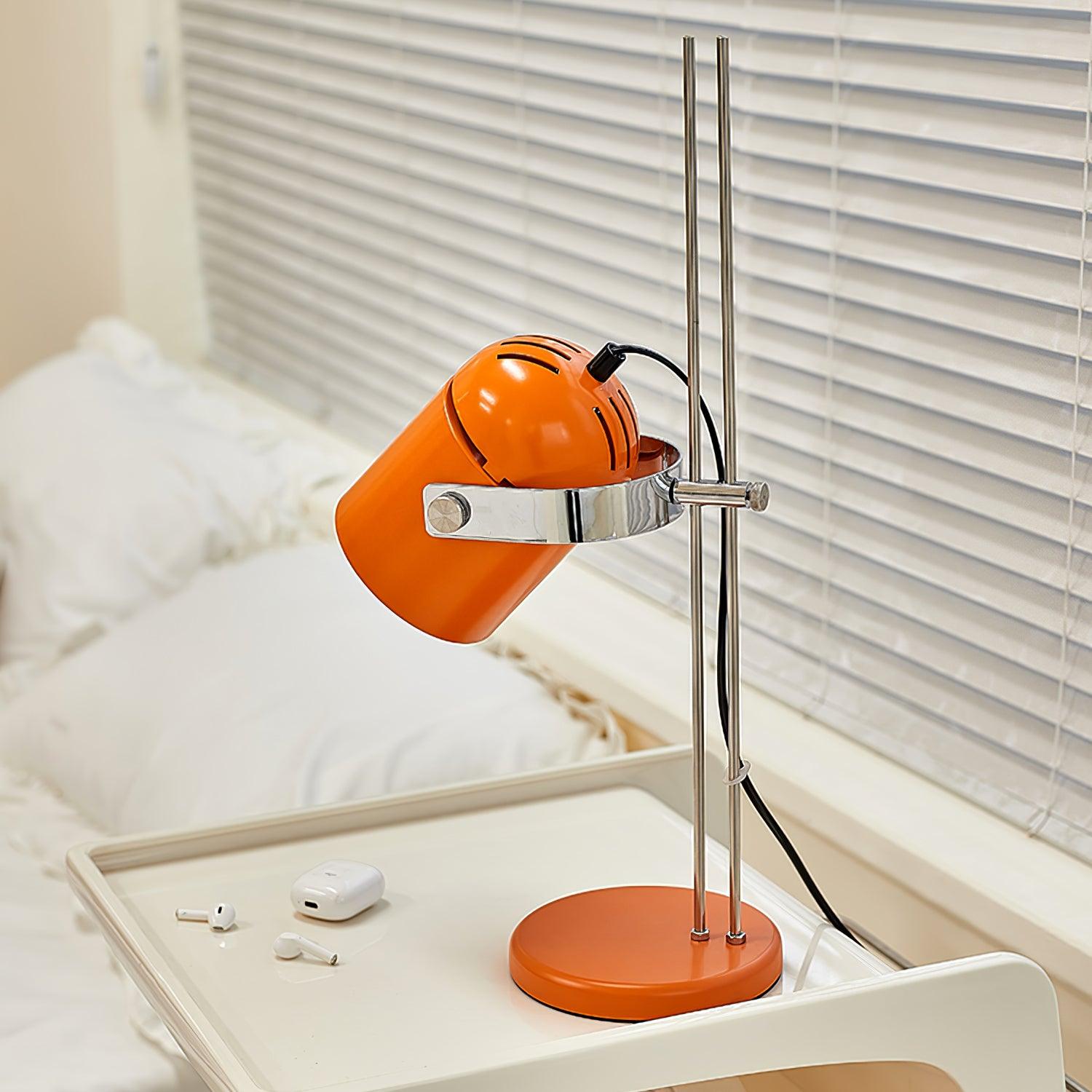 Adjustable Liftable LED Desk Lamp Height Adjustable Home Office Bedroom — Chrome Orange Green