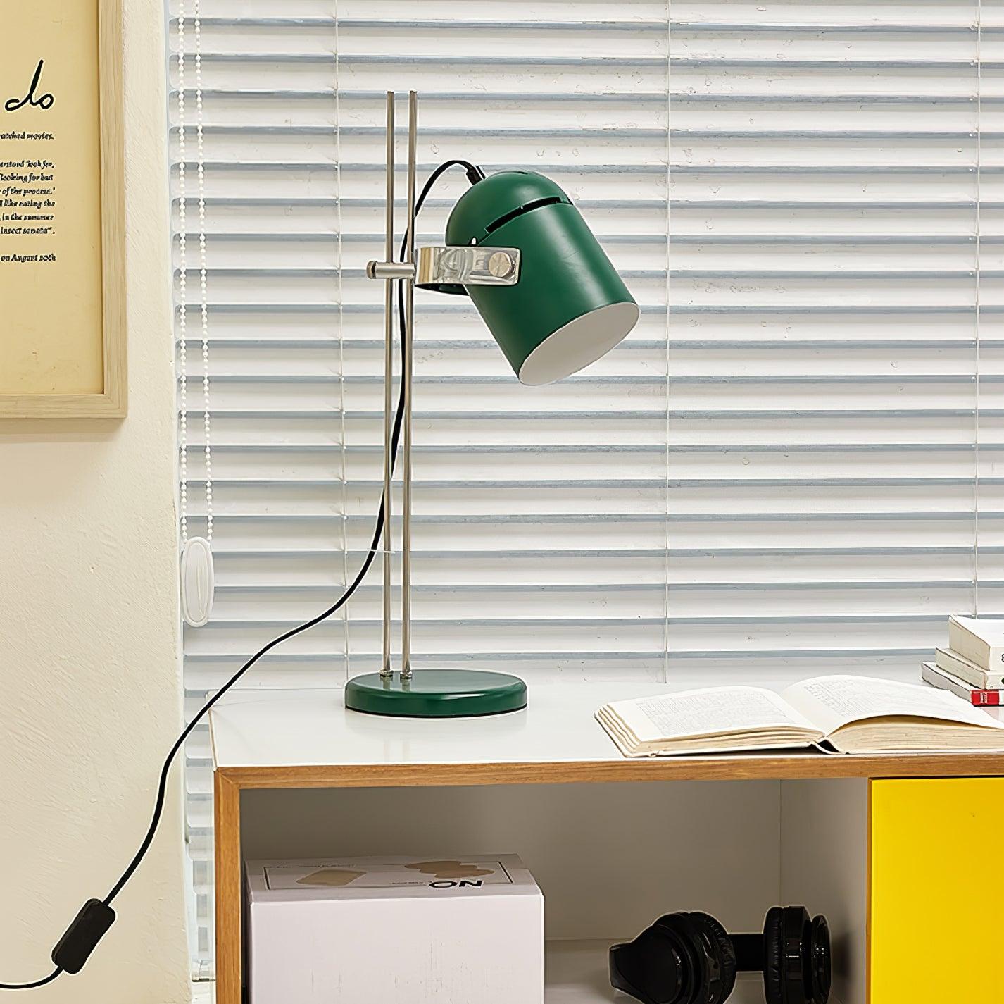 Adjustable Liftable LED Desk Lamp Height Adjustable Home Office Bedroom — Chrome Orange Green