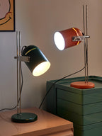 Adjustable Liftable LED Desk Lamp Height Adjustable Home Office Bedroom — Chrome Orange Green