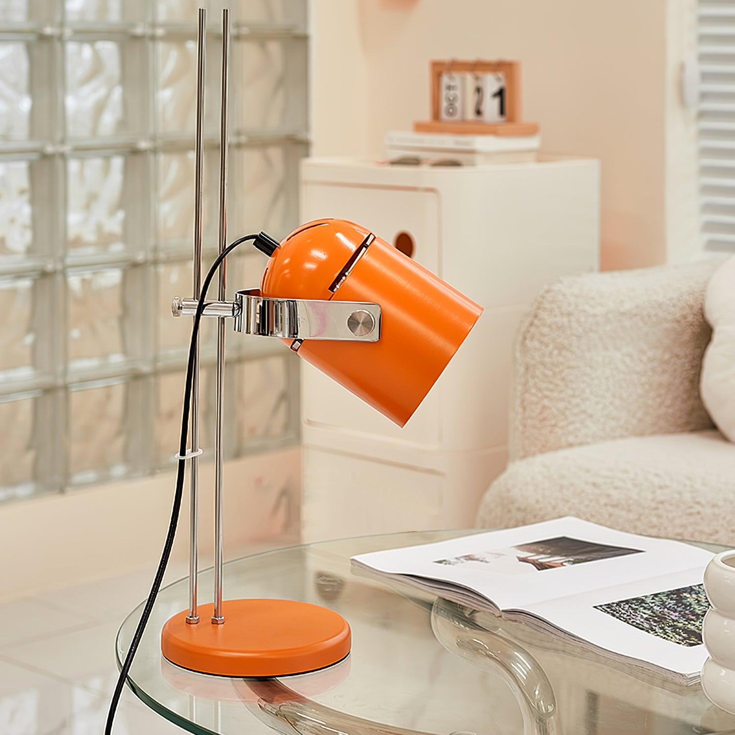 Adjustable Liftable LED Desk Lamp Height Adjustable Home Office Bedroom — Chrome Orange Green