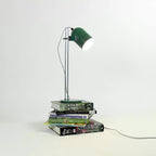Adjustable Liftable LED Desk Lamp Height Adjustable Home Office Bedroom — Chrome Orange Green