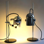 Adjustable Liftable LED Desk Lamp Height Adjustable Home Office Bedroom — Chrome Orange Green
