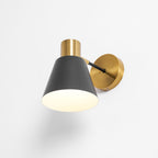 Adjustable Armed Wall Lamp Gold Black Modern Bedroom Living Room Bedside — 5 Inch
