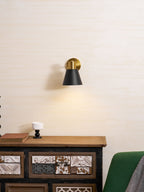 Adjustable Armed Wall Lamp Gold Black Modern Bedroom Living Room Bedside — 5 Inch