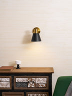 Adjustable Armed Wall Lamp Gold Black Modern Bedroom Living Room Bedside — 5 Inch