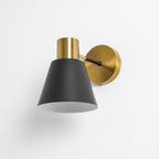 Adjustable Armed Wall Lamp Gold Black Modern Bedroom Living Room Bedside — 5 Inch