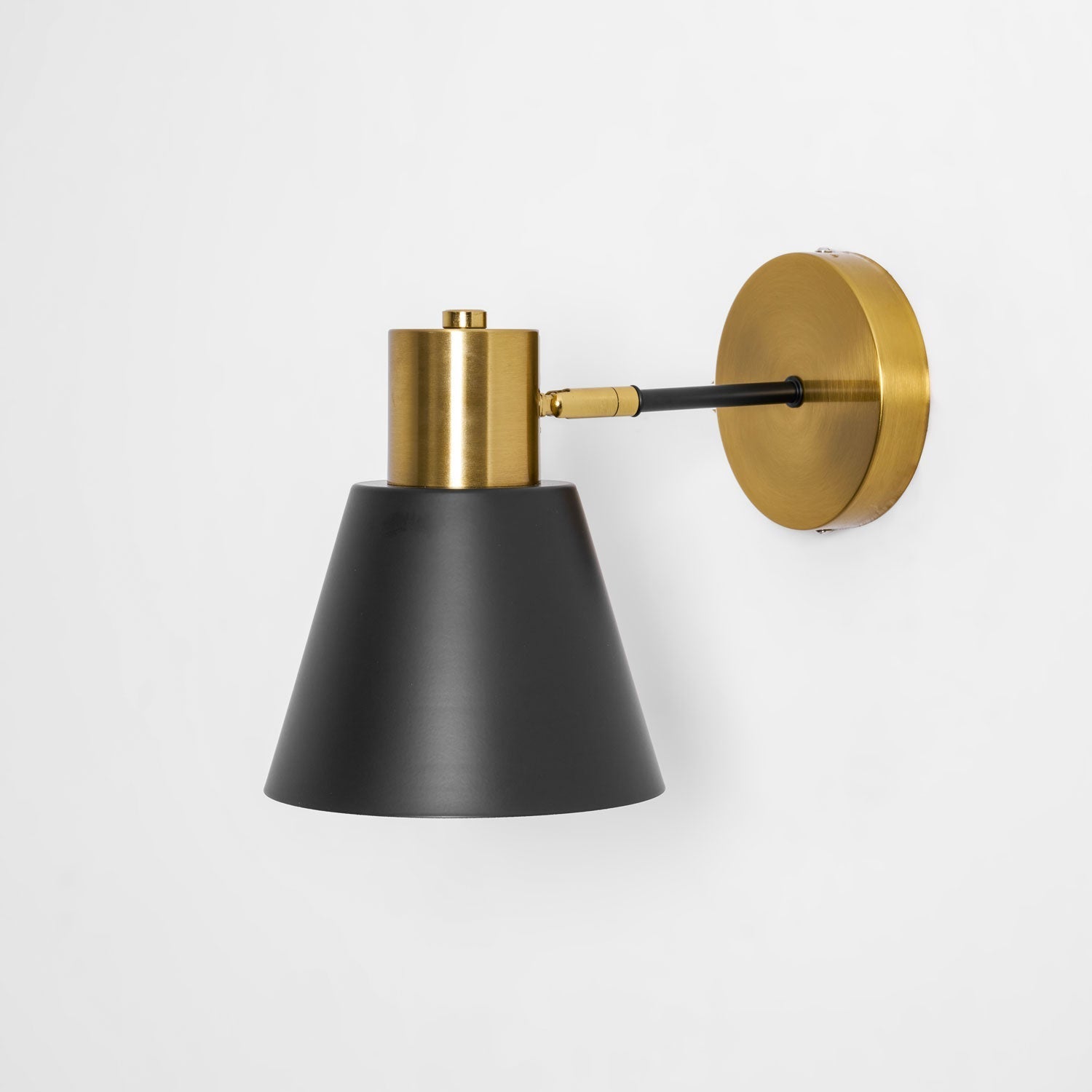 Adjustable Armed Wall Lamp Gold Black Modern Bedroom Living Room Bedside — 5 Inch