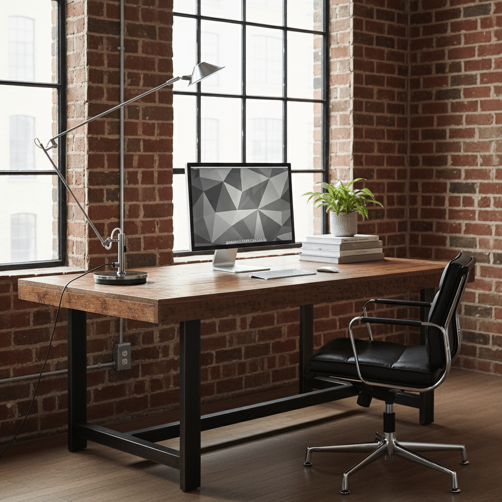 Adjustable Black Office Task Lamp Metal Cone Shade Desk Home Office Study — 7 Inch