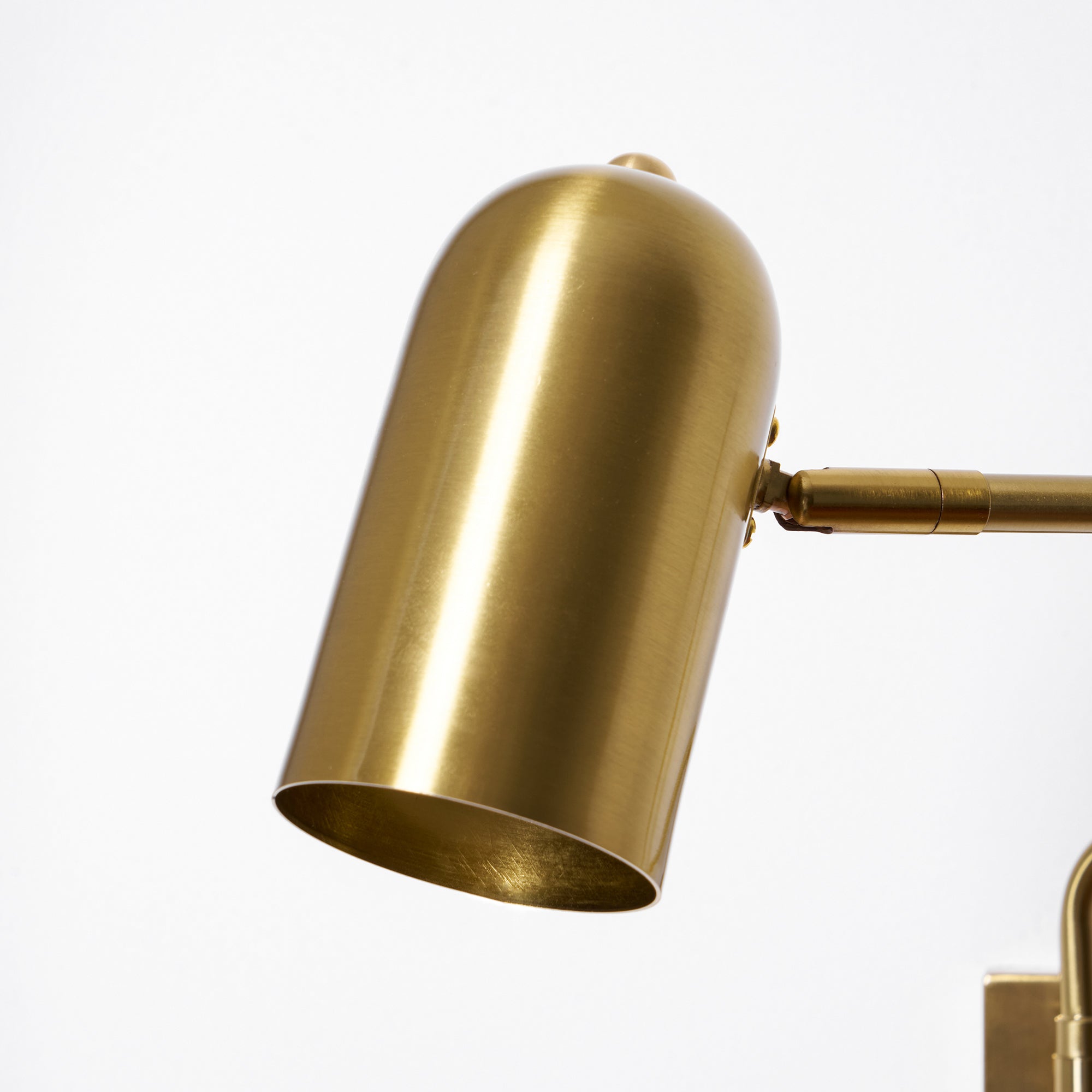 Adjustable Arm Plug-In Wall Lamp Swing Arm Bedroom Living Room Bedside — Gold Black US Plug