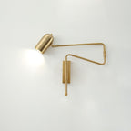 Adjustable Arm Reading Wall Lamp 360° Rotatable Bedroom Bedside Living Room — Gold Black