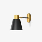 Adjustable armed wall lamp gold black modern bedroom living room bedside — 5 inch