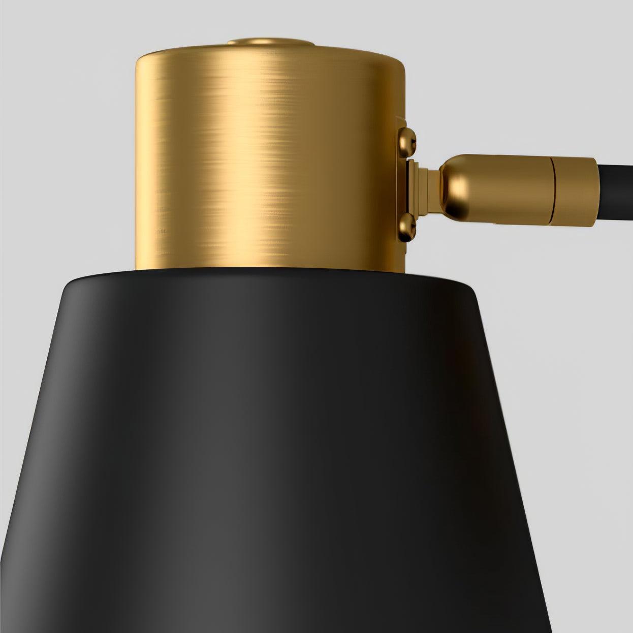 Adjustable Armed Wall Lamp Gold Black Modern Bedroom Living Room Bedside — 5 Inch