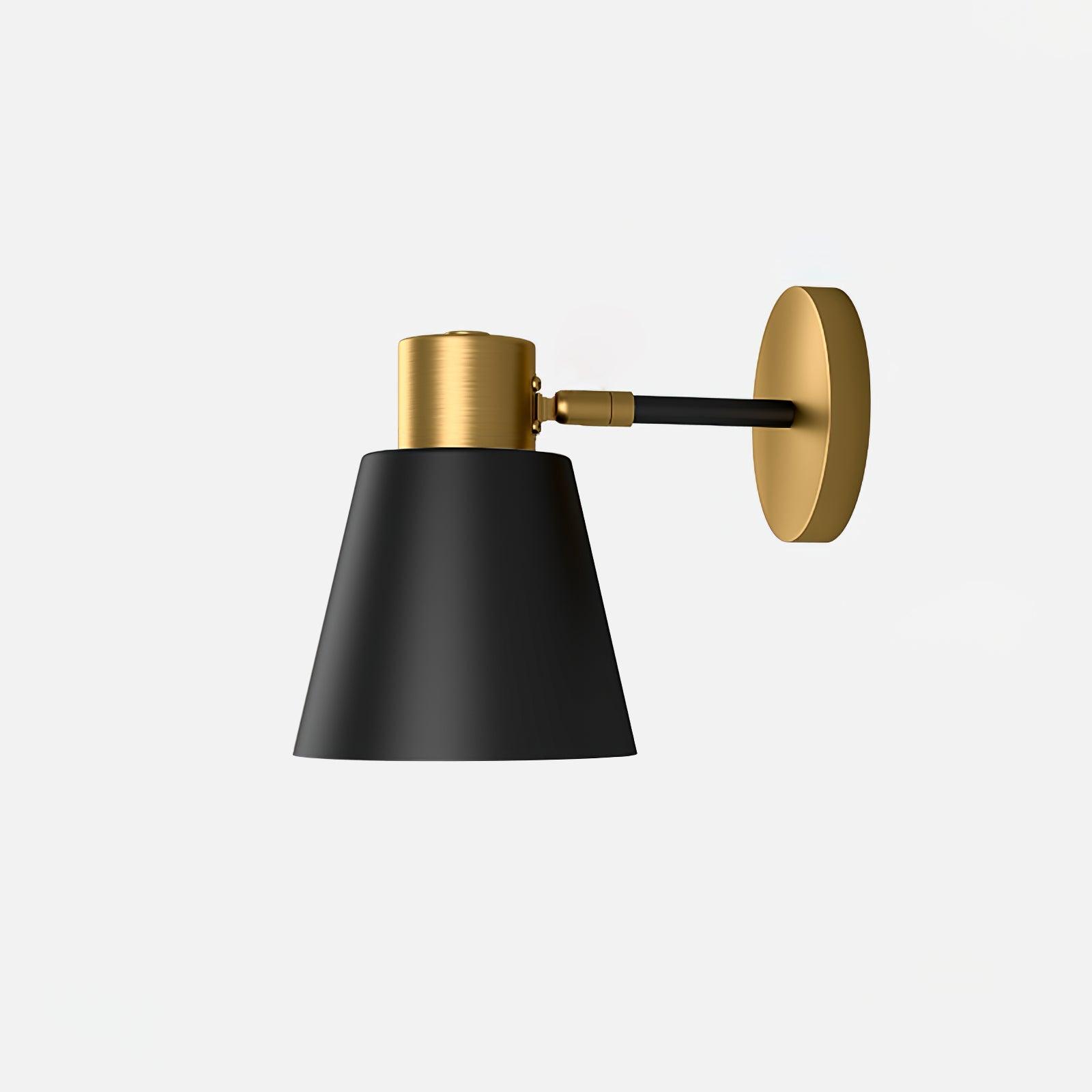 Adjustable Armed Wall Lamp Gold Black Modern Bedroom Living Room Bedside — 5 Inch