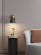 Adjustable Armed Wall Lamp Gold Black Modern Bedroom Living Room Bedside — 5 Inch