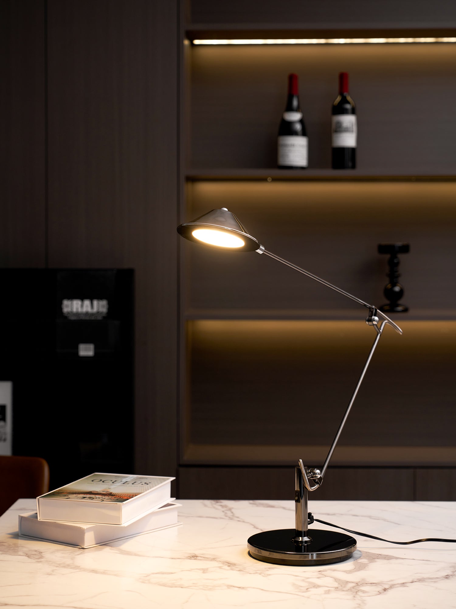 Adjustable Black Office Task Lamp Metal Cone Shade Desk Home Office Study — 7 Inch