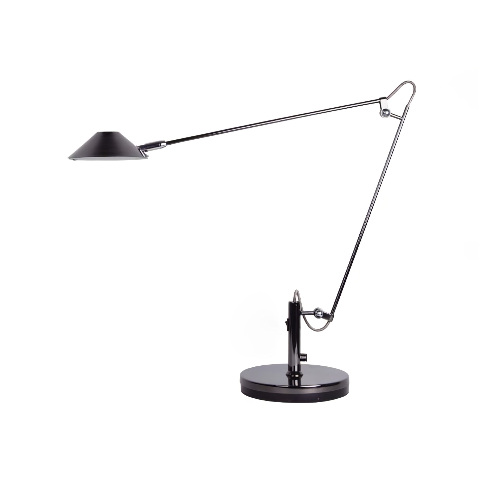Adjustable Black Office Task Lamp Metal Cone Shade Desk Home Office Study — 7 Inch
