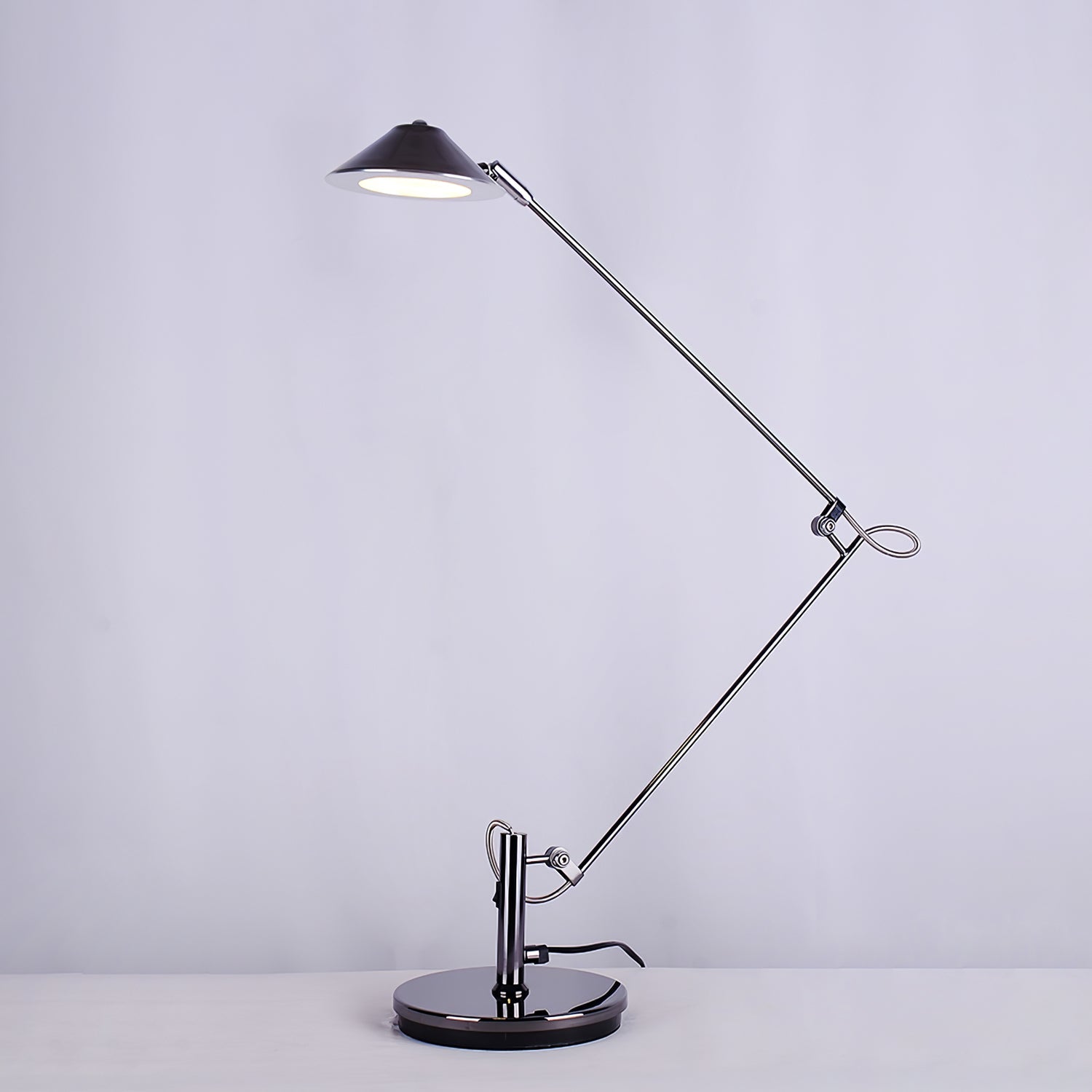Adjustable Black Office Task Lamp Metal Cone Shade Desk Home Office Study — 7 Inch