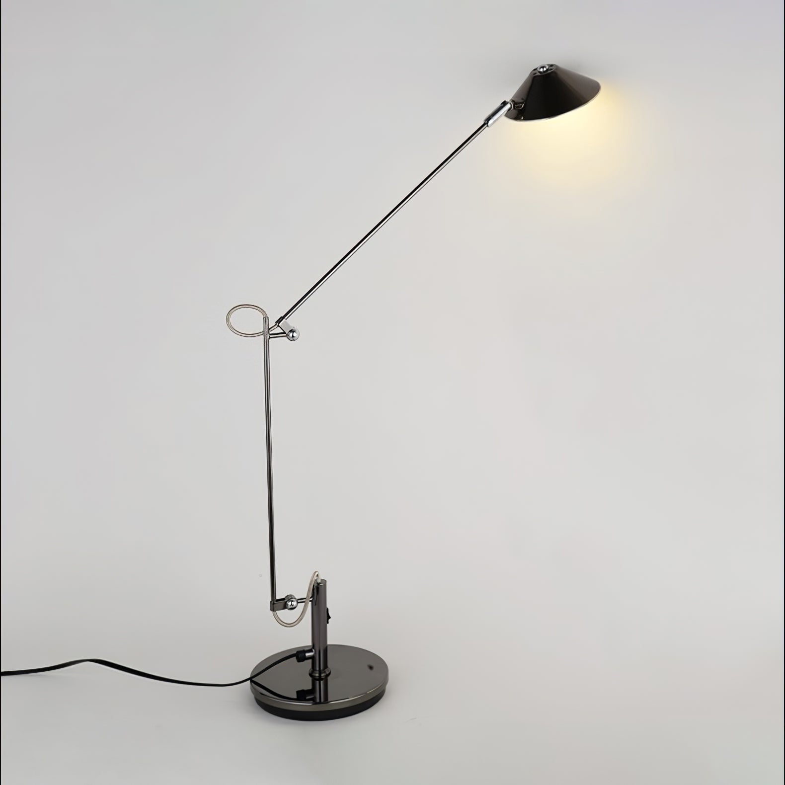 Adjustable Black Office Task Lamp Metal Cone Shade Desk Home Office Study — 7 Inch