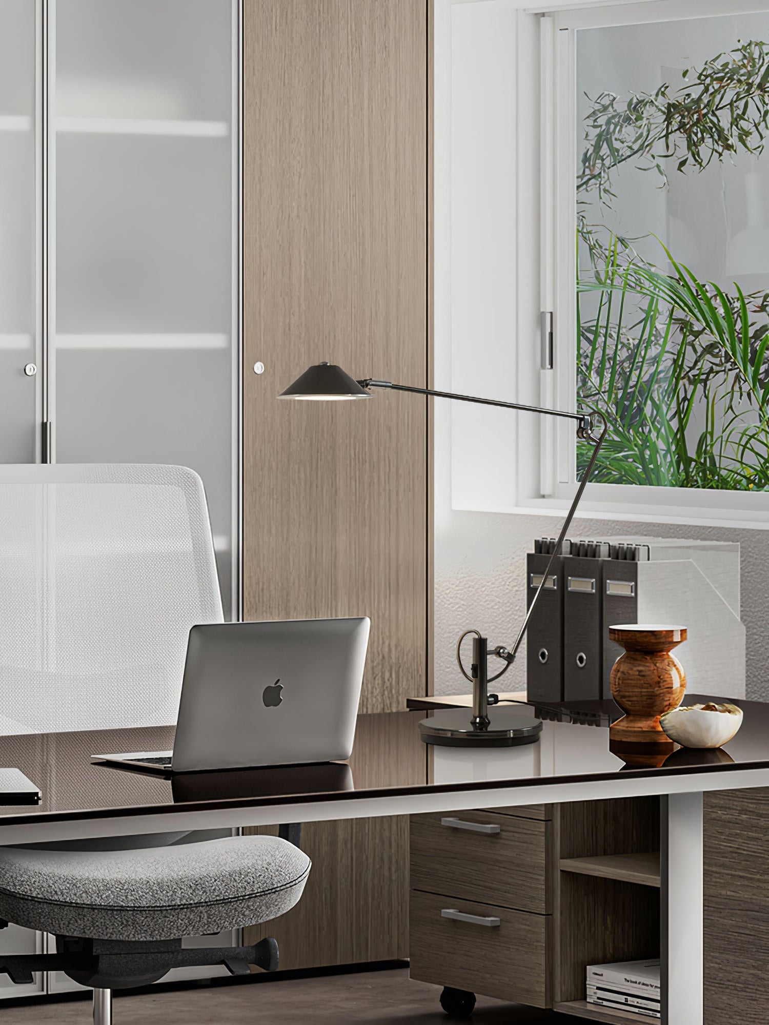 Adjustable Black Office Task Lamp Metal Cone Shade Desk Home Office Study — 7 Inch