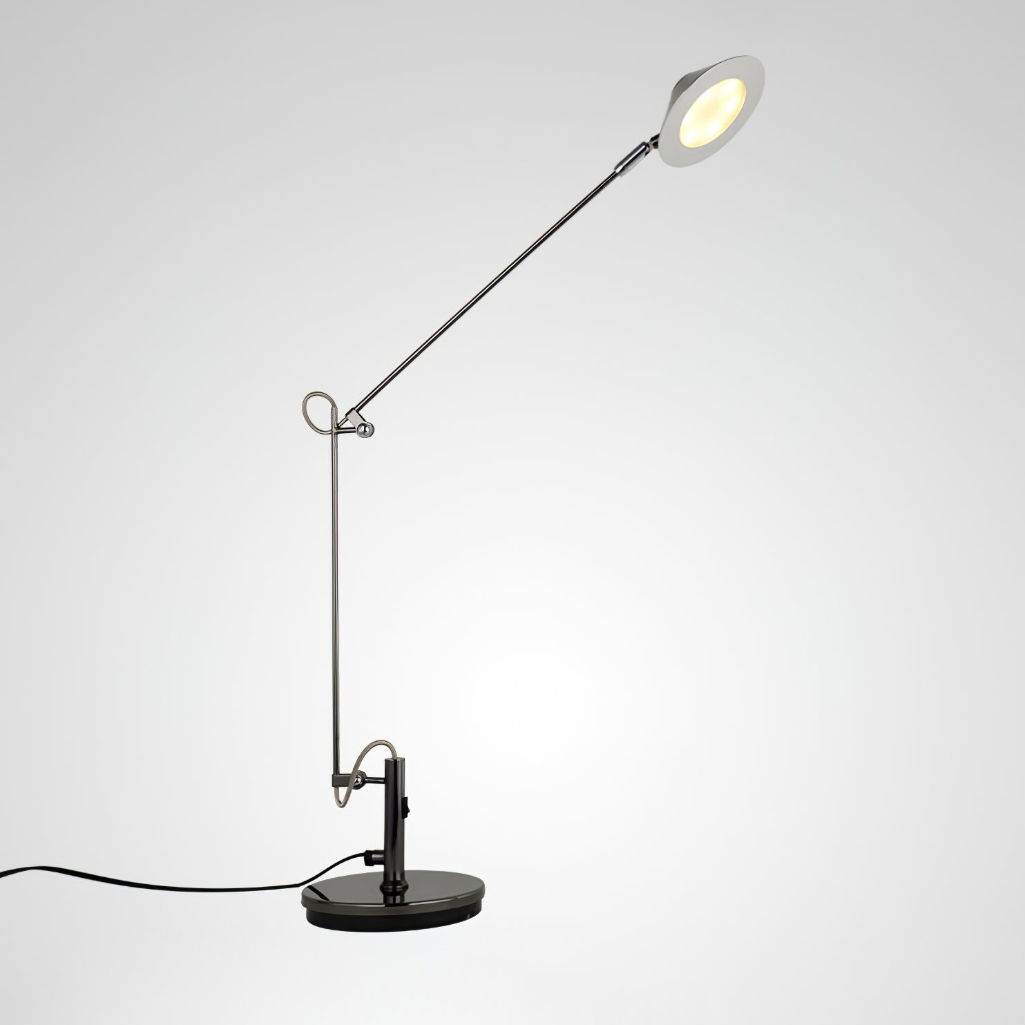 Adjustable Black Office Task Lamp Metal Cone Shade Desk Home Office Study — 7 Inch