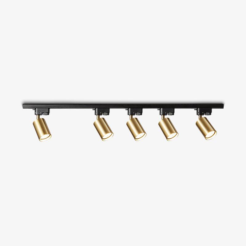 Adjustable spotlight track ceiling light dimmable bedroom kitchen office — white black gold 3 to 5 lamps