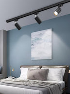 Adjustable Spotlight Track Ceiling Light Dimmable Bedroom Kitchen Office — White Black Gold 3 to 5 Lamps