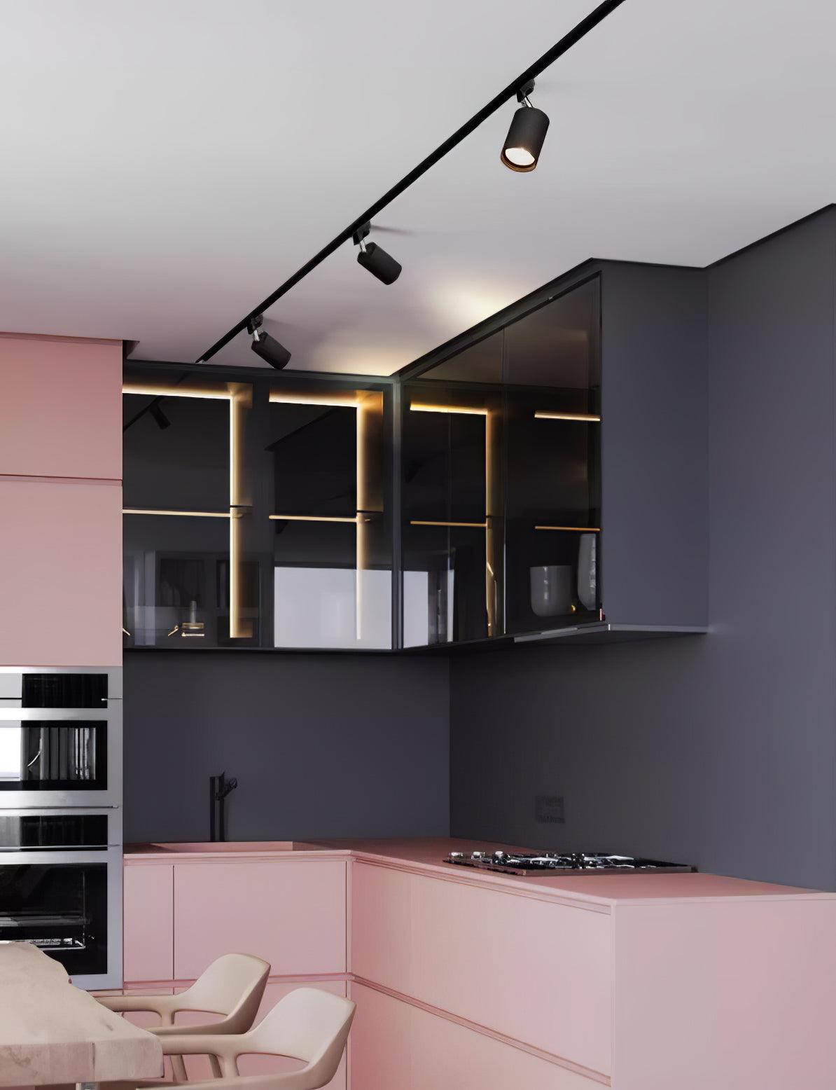 Adjustable Spotlight Track Ceiling Light Dimmable Bedroom Kitchen Office — White Black Gold 3 to 5 Lamps