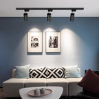 Adjustable Spotlight Track Ceiling Light Dimmable Bedroom Kitchen Office — White Black Gold 3 to 5 Lamps