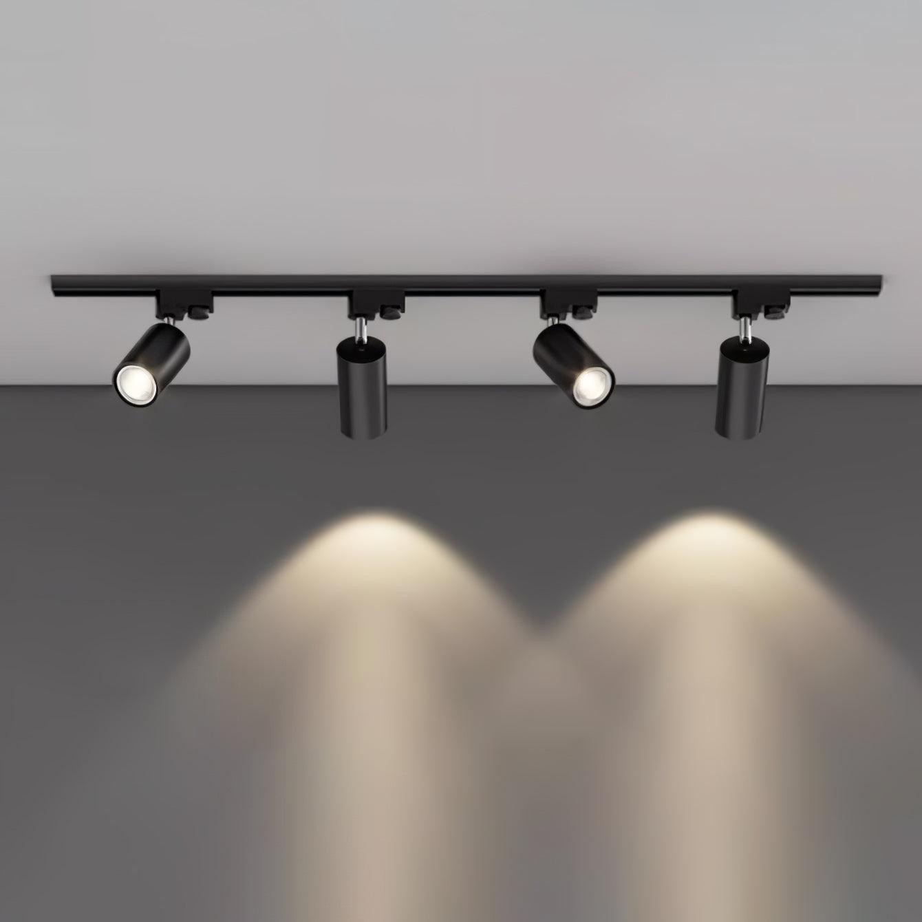 Adjustable Spotlight Track Ceiling Light Dimmable Bedroom Kitchen Office — White Black Gold 3 to 5 Lamps