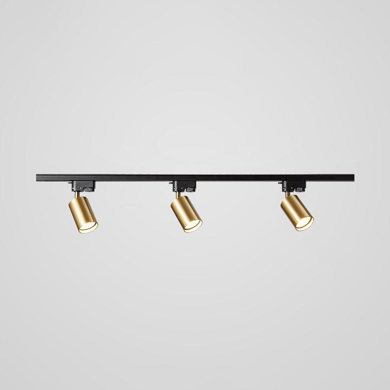 Adjustable Spotlight Track Ceiling Light Dimmable Bedroom Kitchen Office — White Black Gold 3 to 5 Lamps