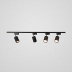Adjustable Spotlight Track Ceiling Light Dimmable Bedroom Kitchen Office — White Black Gold 3 to 5 Lamps