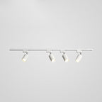 Adjustable Spotlight Track Ceiling Light Dimmable Bedroom Kitchen Office — White Black Gold 3 to 5 Lamps