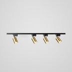 Adjustable Spotlight Track Ceiling Light Dimmable Bedroom Kitchen Office — White Black Gold 3 to 5 Lamps