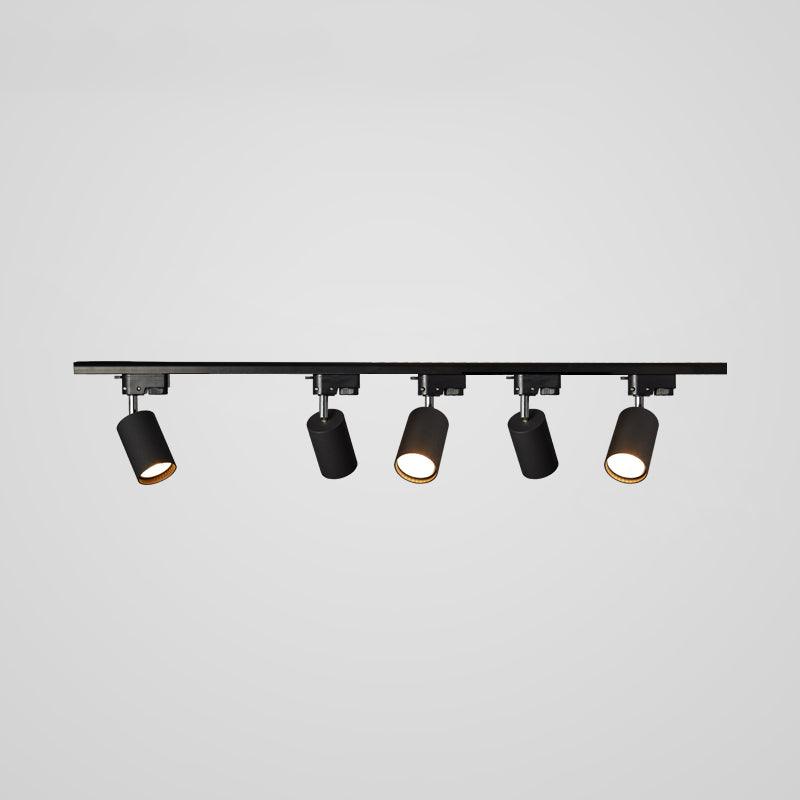Adjustable Spotlight Track Ceiling Light Dimmable Bedroom Kitchen Office — White Black Gold 3 to 5 Lamps