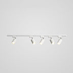 Adjustable Spotlight Track Ceiling Light Dimmable Bedroom Kitchen Office — White Black Gold 3 to 5 Lamps