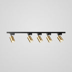 Adjustable Spotlight Track Ceiling Light Dimmable Bedroom Kitchen Office — White Black Gold 3 to 5 Lamps