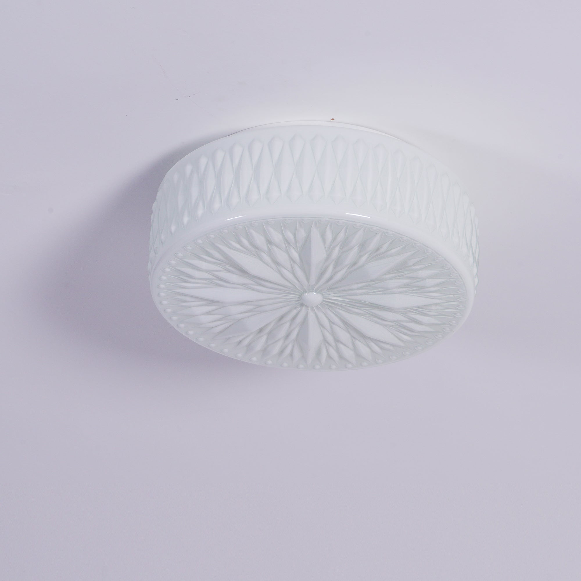Adler Flush Mount Ceiling Light Fabric Shade Dimmable Bedroom Hallway — White Beige 15 Inch