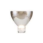 Classic American Cone Glass Table Lamp Dimmable Luxury Bedside Living Room — Cognac Smoke Grey