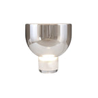 Classic American Cone Glass Table Lamp Dimmable Luxury Bedside Living Room — Cognac Smoke Grey