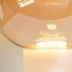 Classic American Cone Glass Table Lamp Dimmable Luxury Bedside Living Room — Cognac Smoke Grey