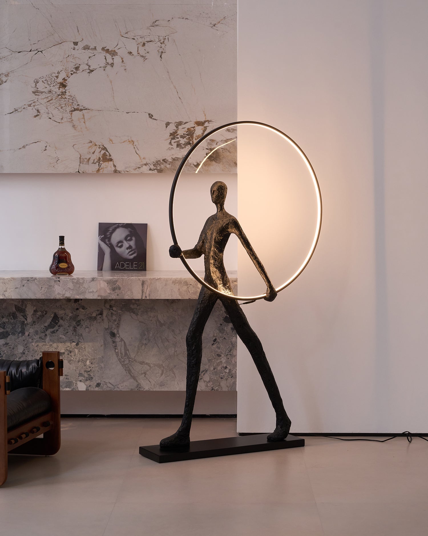 Sculpture Floor Lamp Artistic Steel LED Living Room Bedroom Office
