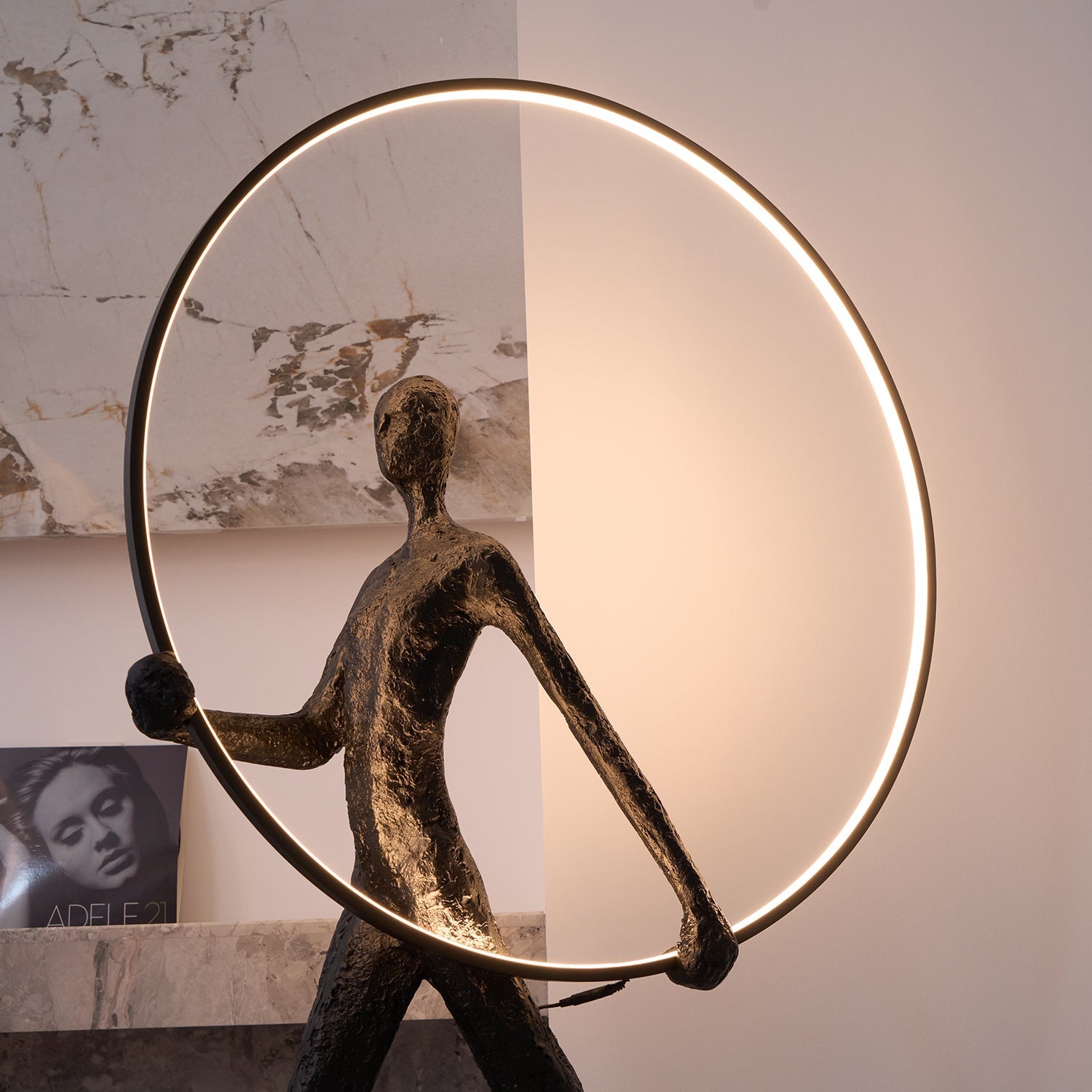 Sculpture Floor Lamp Artistic Steel LED Living Room Bedroom Office