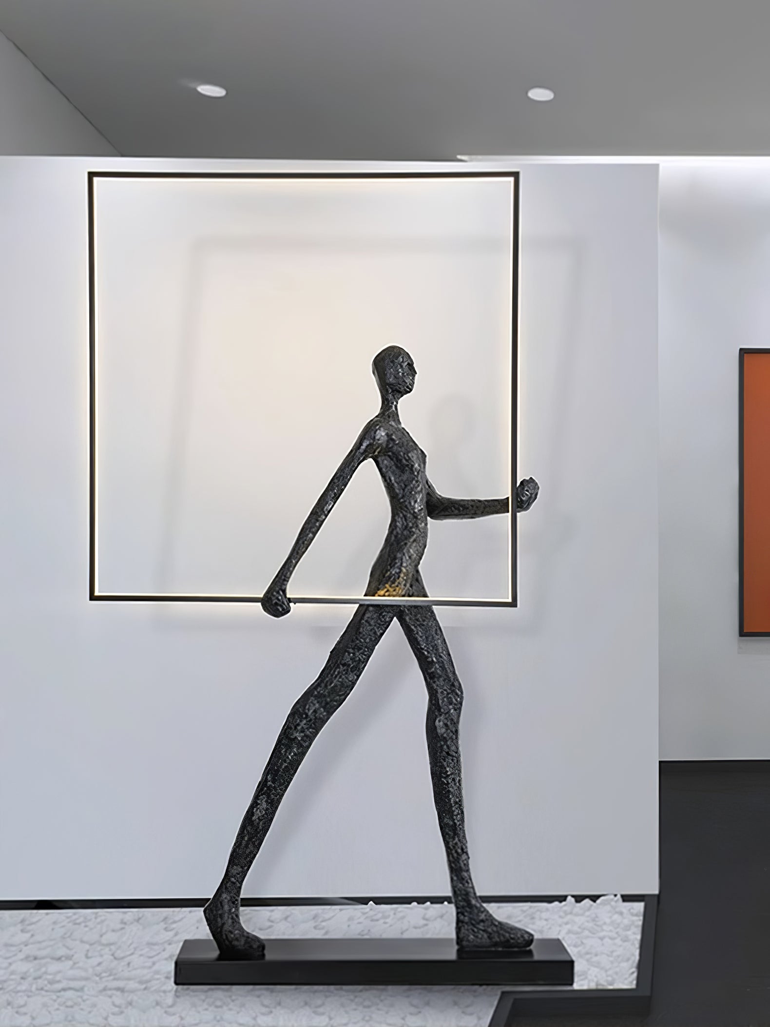 Sculpture Floor Lamp Artistic Steel LED Living Room Bedroom Office