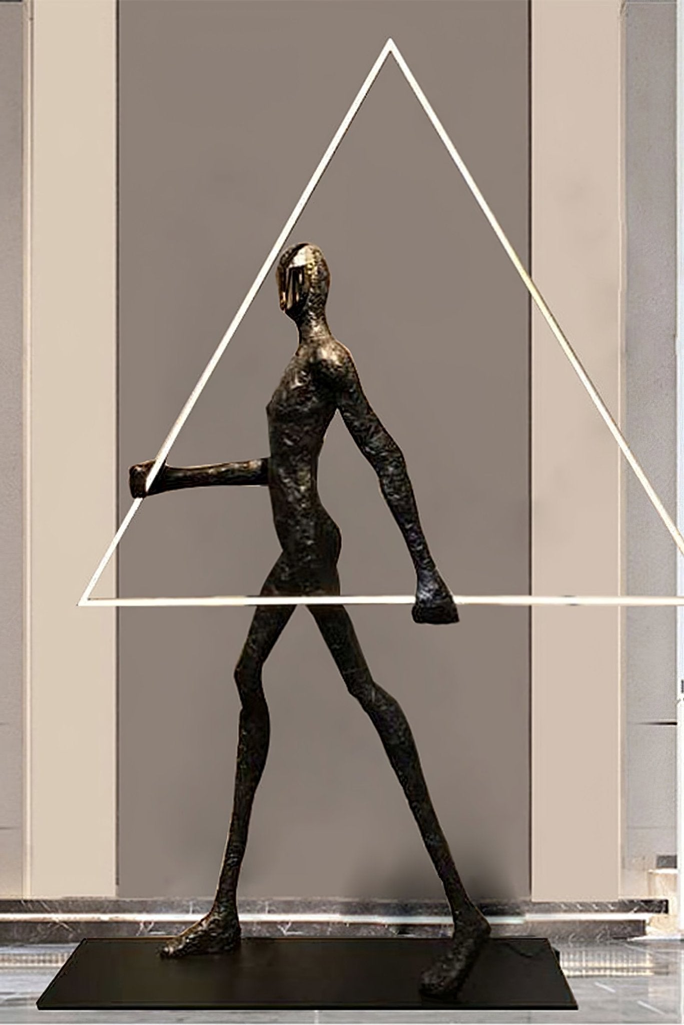 Sculpture Floor Lamp Artistic Steel LED Living Room Bedroom Office
