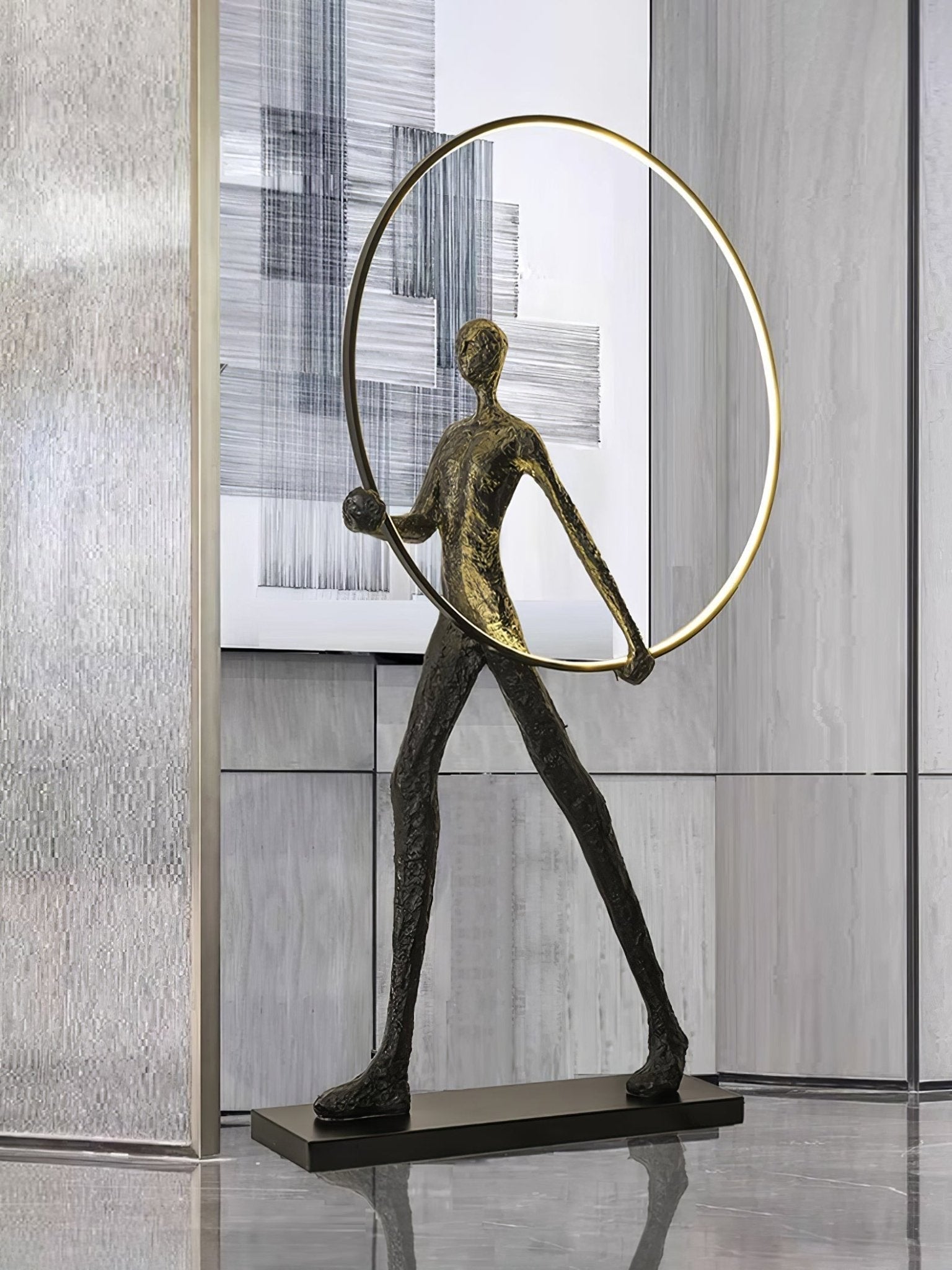 Sculpture Floor Lamp Artistic Steel LED Living Room Bedroom Office
