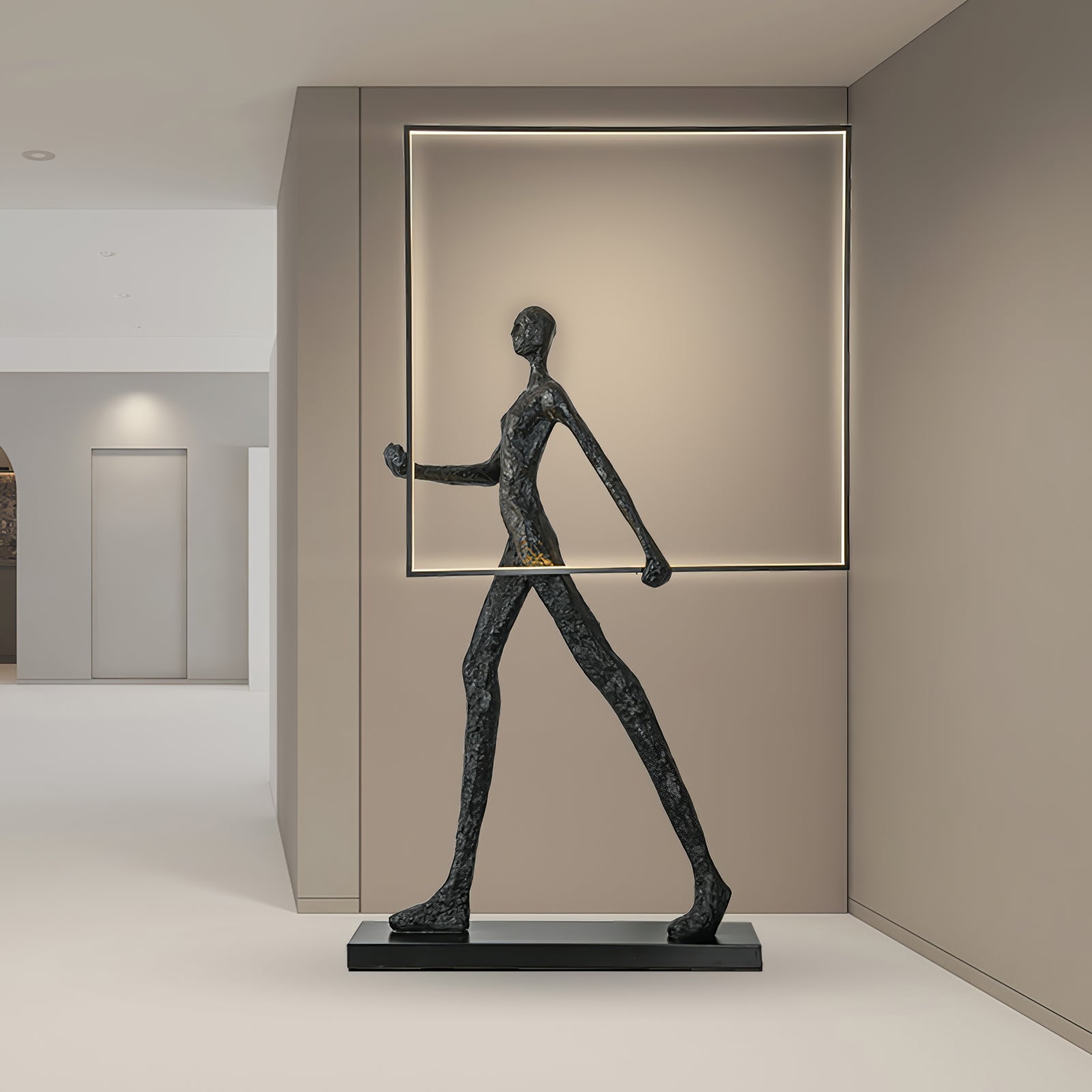 Sculpture Floor Lamp Artistic Steel LED Living Room Bedroom Office