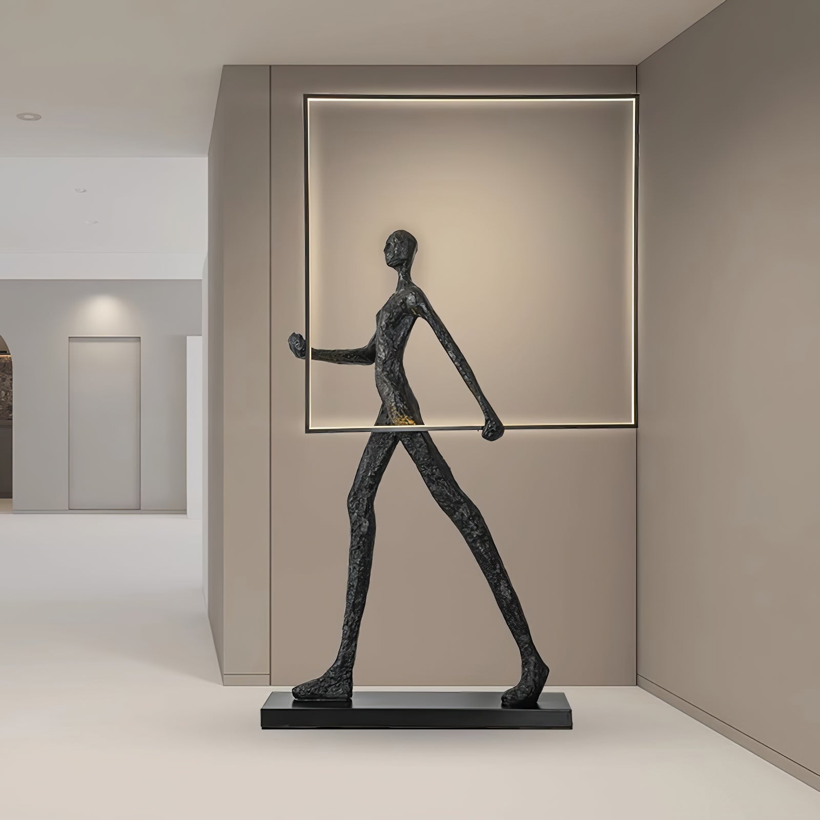 Sculpture Floor Lamp Artistic Steel LED Living Room Bedroom Office