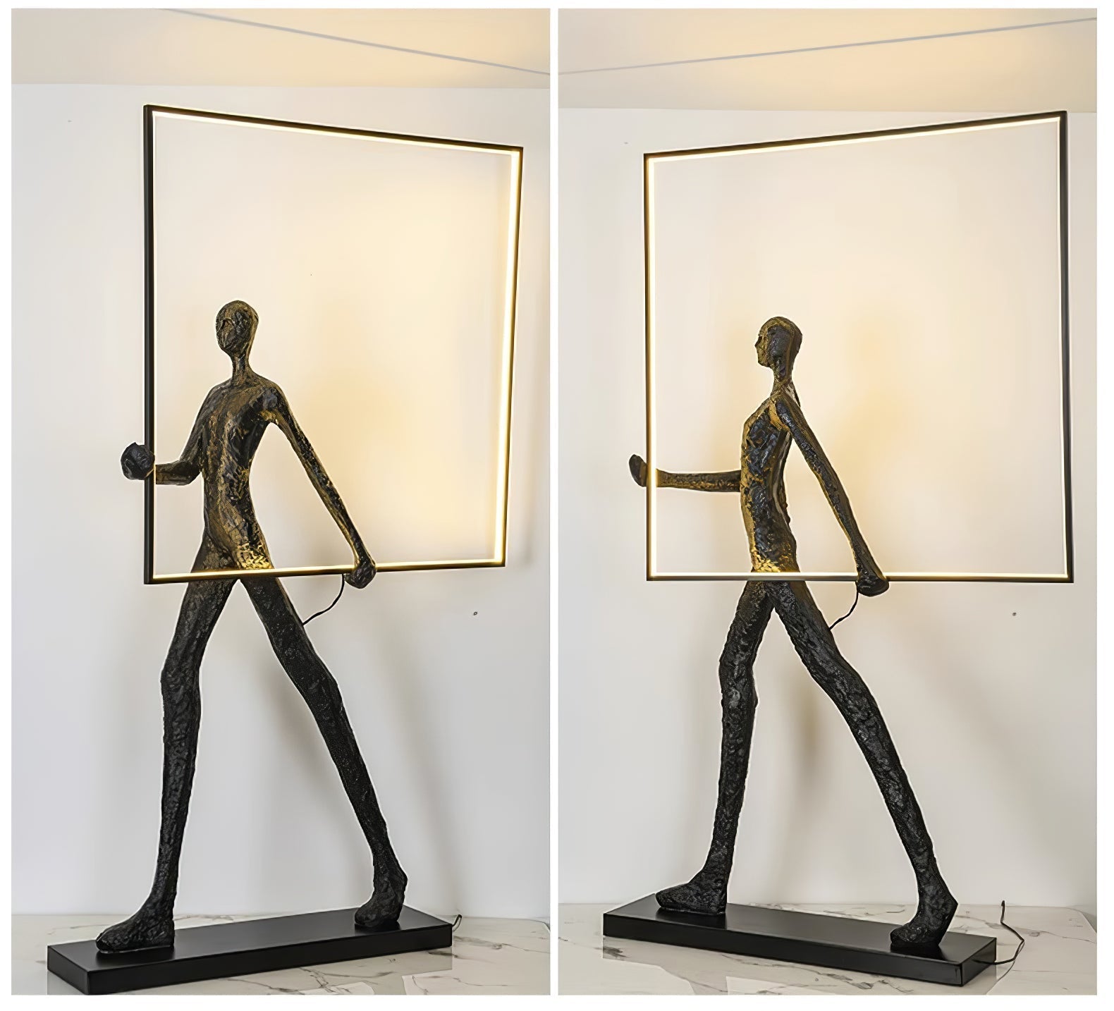 Sculpture Floor Lamp Artistic Steel LED Living Room Bedroom Office