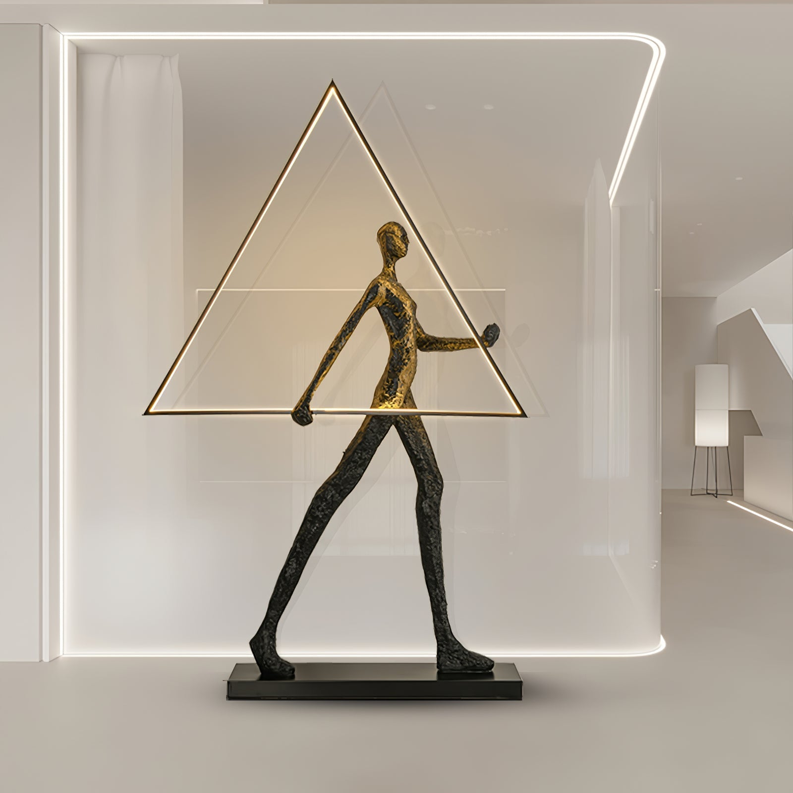 Sculpture Floor Lamp Artistic Steel LED Living Room Bedroom Office